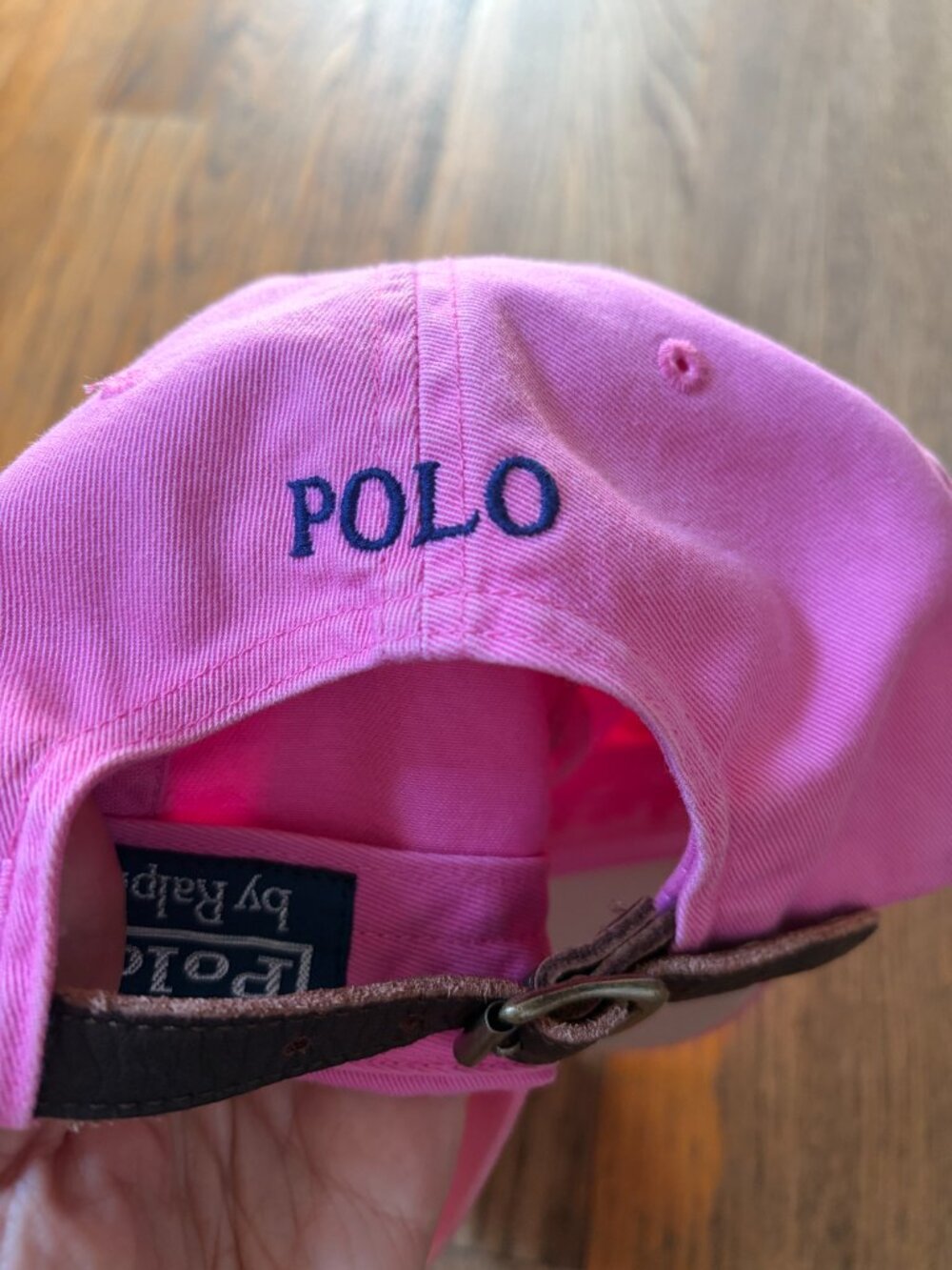 Polo Ralph Lauren pink baseball cap with Blue Pony - Picture 8 of 12